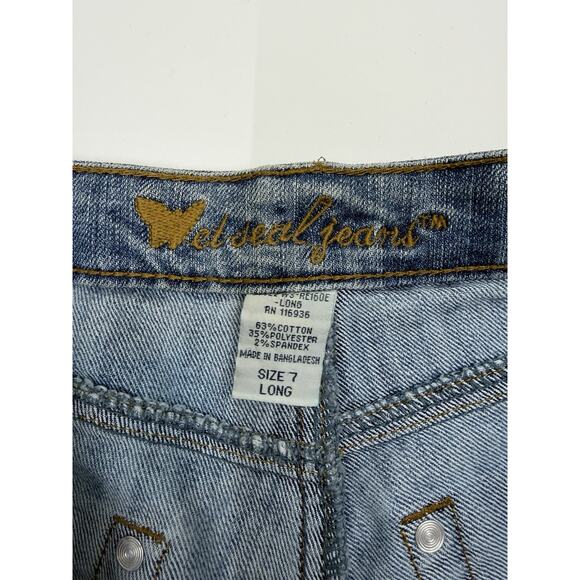 Wet Seal Jeans Juniors Jeans Size 7 Long Denim Jeans Y2K - Picture 5 of 13